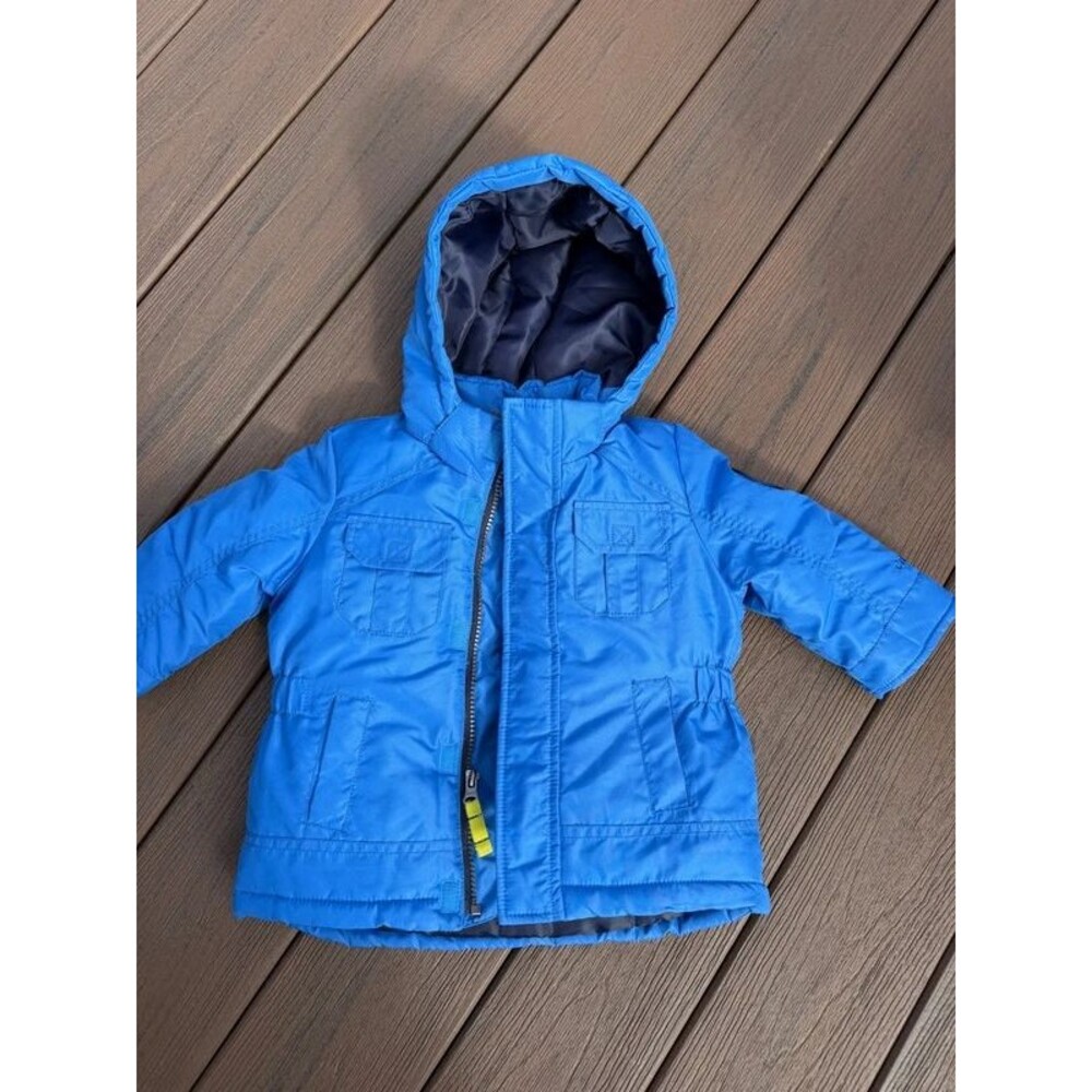 Carter’s Boys Blue Hooded Winter Jacket Coat Size 12 Months